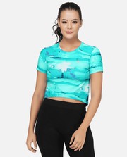 Buy Sea Green Summer Crop Top for Girls online